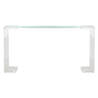SAFAVIEH Couture Camryn Acrylic Console Table - Clear - 60 W x 10 L x 30 H - 52Wx10Dx30H