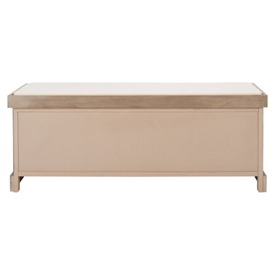 SAFAVIEH Fiorello 3-Drawer with Cushion Storage Bench - 47.3 W x 15 L x 19 H - 47Wx15Dx19H
