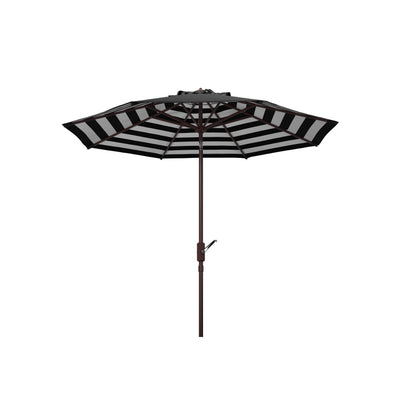 SAFAVIEH Hadire Inside Out Striped 9 Ft Crank Outdoor Umbrella