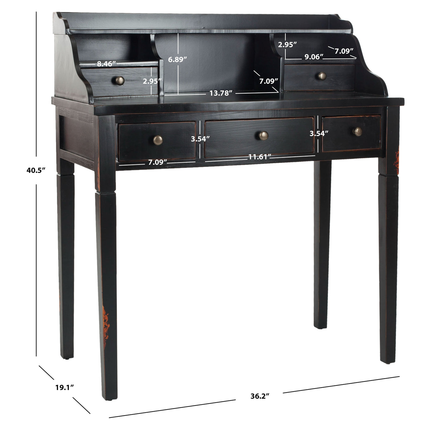 SAFAVIEH Leana 5-Drawer Work Office Writing Desk