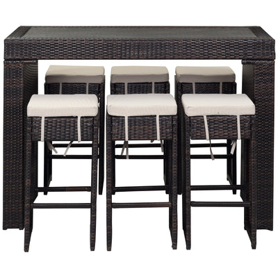 SAFAVIEH Outdoor Euda Bar Set (7-Piece) - 29Wx59Dx42H