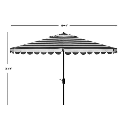 SAFAVIEH Outdoor Jaylee 11Ft Round Crank Umbrella