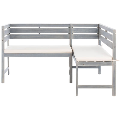 SAFAVIEH Outdoor Kenna 3-Piece Balcony Corner Lounge Set - 39Wx19Dx33H