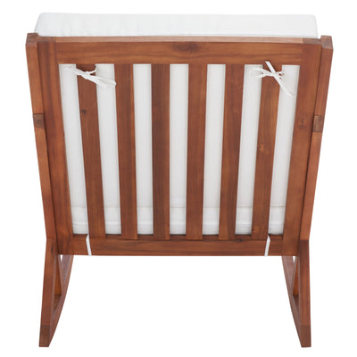 SAFAVIEH Outdoor Makaila Rocking Chair with Cushion - 26W x 31D x 38H