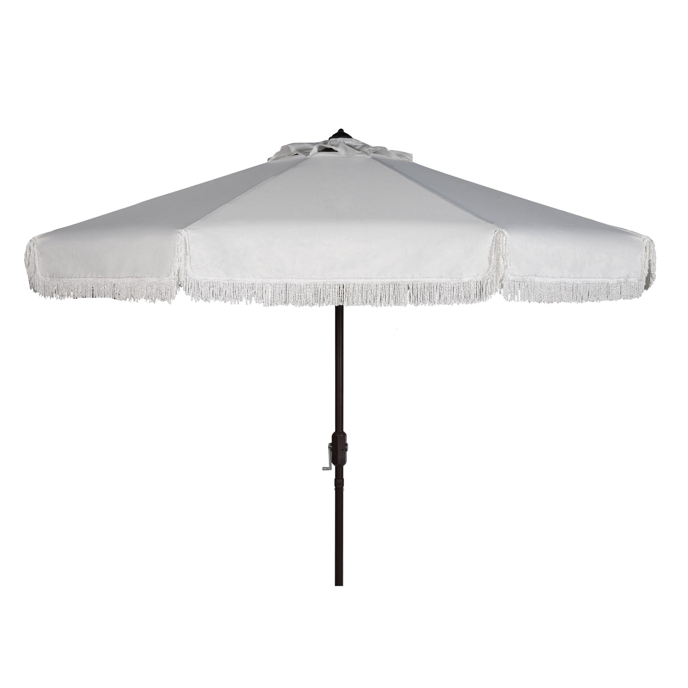 SAFAVIEH Ronette Fringe 9 Ft Crank Outdoor Umbrella
