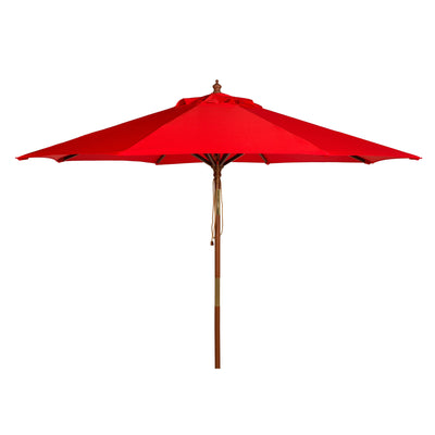 SAFAVIEH Zlatana 9 Ft Wooden Outdoor Umbrella
