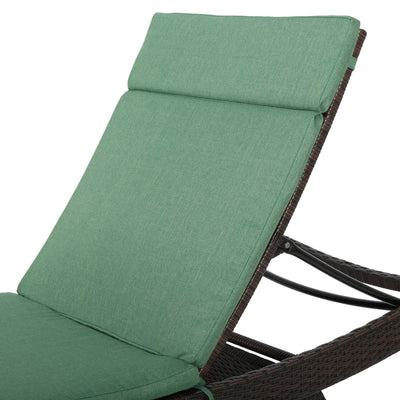 Salem Outdoor Cushion Set for Chaise Lounge - Cushions only (Set of 2) by Christopher Knight Home - 79.25L x 27.50W x 1.50H