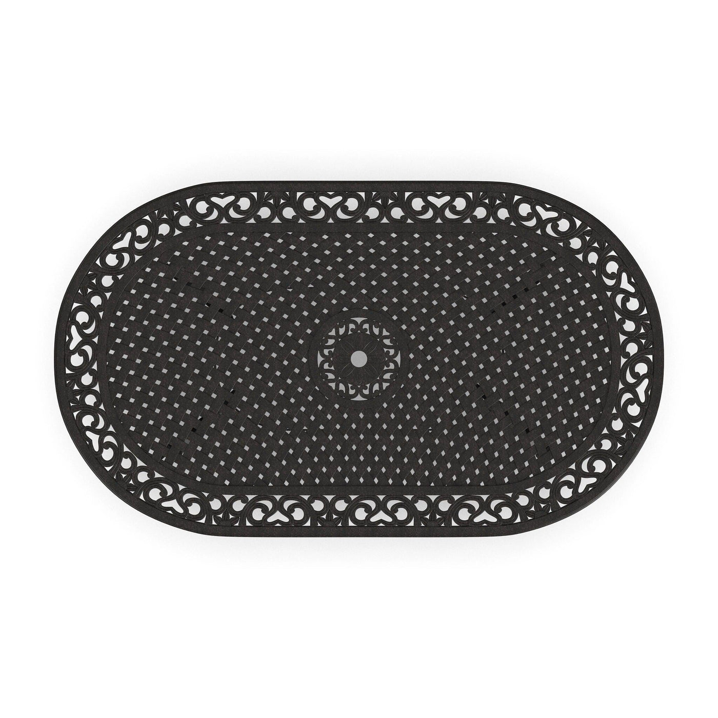 Sanibel Bronze Aluminum 7- Piece Outdoor Dining Set with 72 Oval Dining Table and Six Armchairs by Homestyles