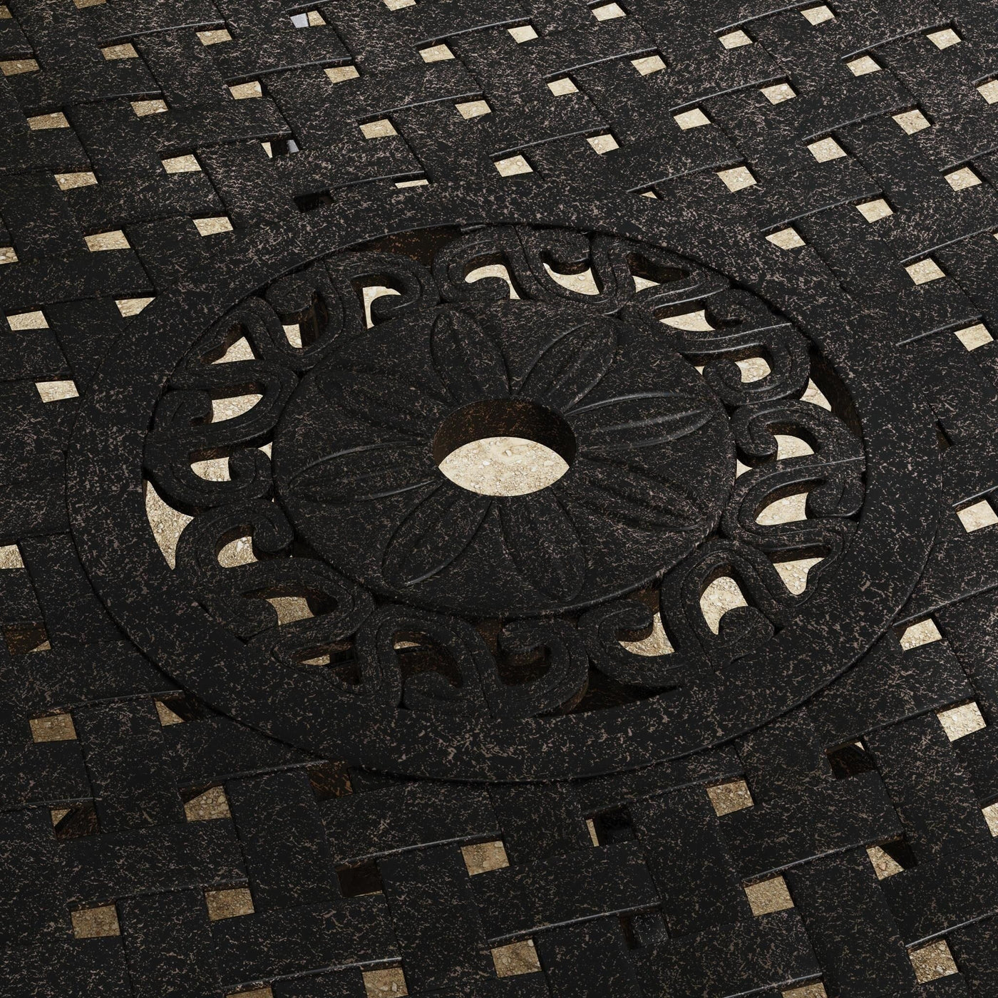 Sanibel Bronze Aluminum 7- Piece Outdoor Dining Set with 72 Oval Dining Table and Six Armchairs by Homestyles