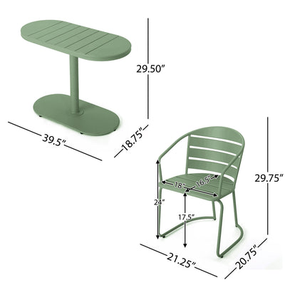 Santa Monica Outdoor 3-Piece Bistro Set by Christopher Knight Home