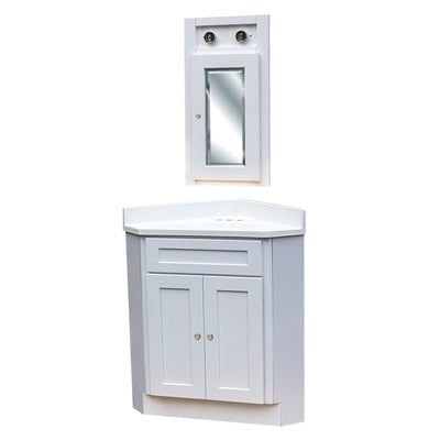 Shaker Corner Vanity 3 PC Set