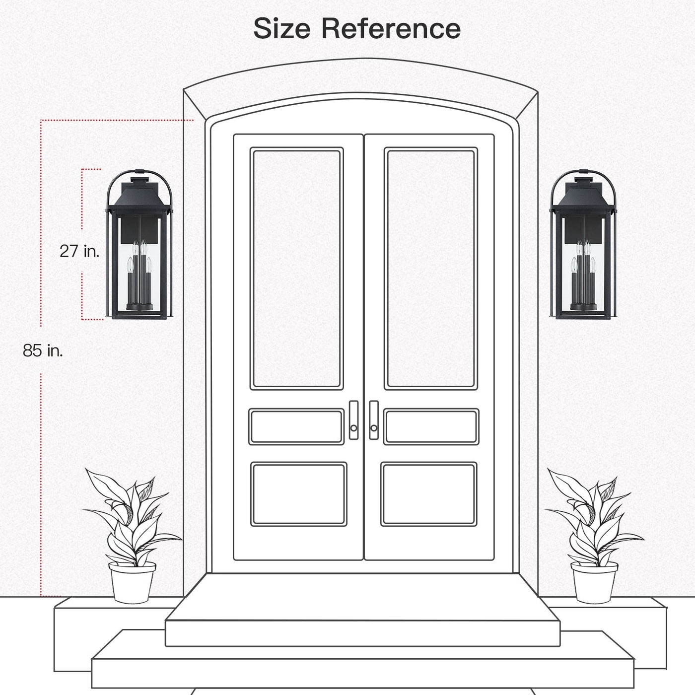 Brits Black Outdoor Wall Lantern Sconce Light