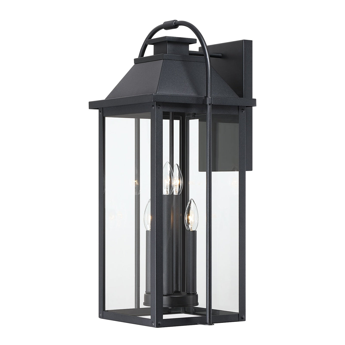 Brits Black Outdoor Wall Lantern Sconce Light