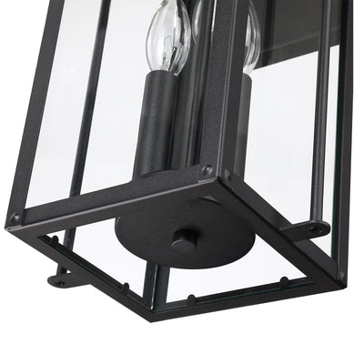 Brits Black Outdoor Wall Lantern Sconce Light