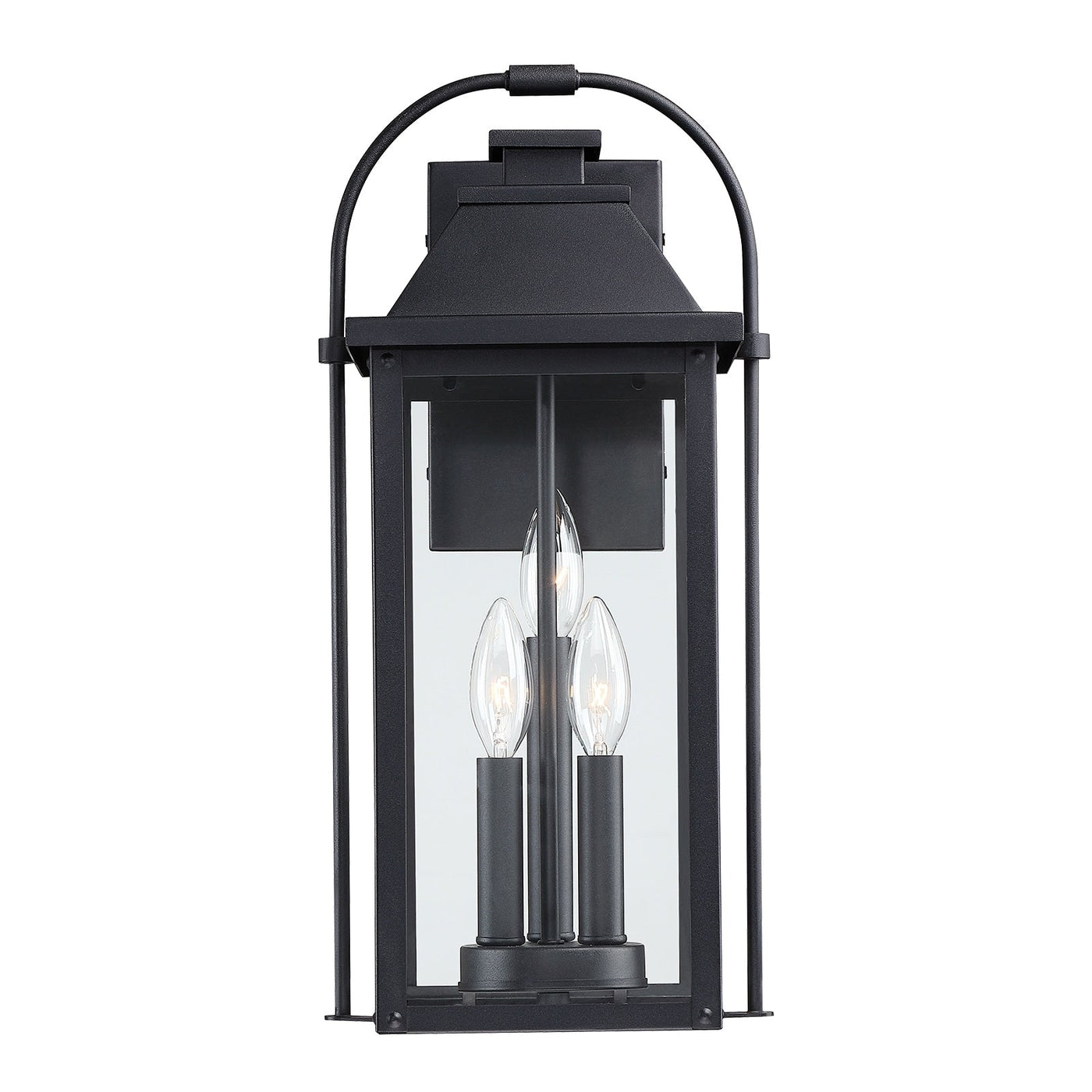 Brits Black Outdoor Wall Lantern Sconce Light