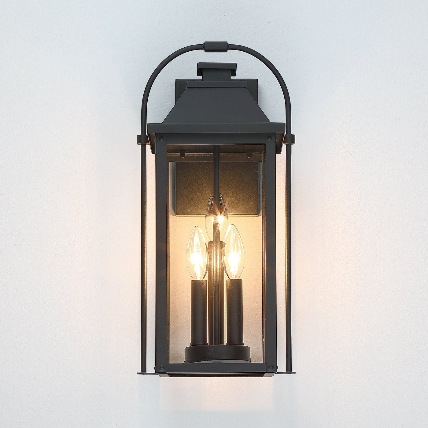 Brits Black Outdoor Wall Lantern Sconce Light