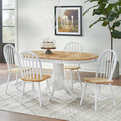 Simple Living Carolina 5-piece Farmhouse Solid Wood Dining Set with Leaf