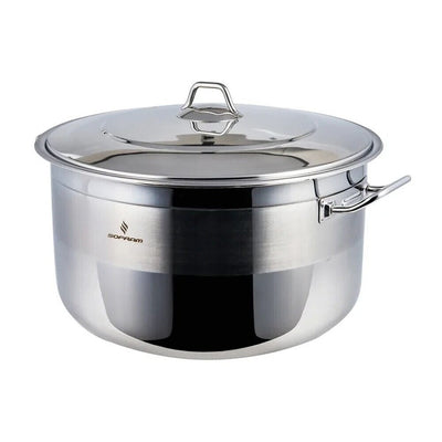 Sofram 18/10 Stainless Steel JUMBO Deep Kettle Stock Pot w/ Lid