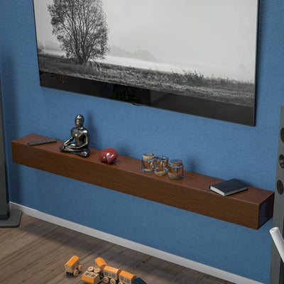 Solid Pine Wall Mounted Fireplace Mantel Floating Shelf