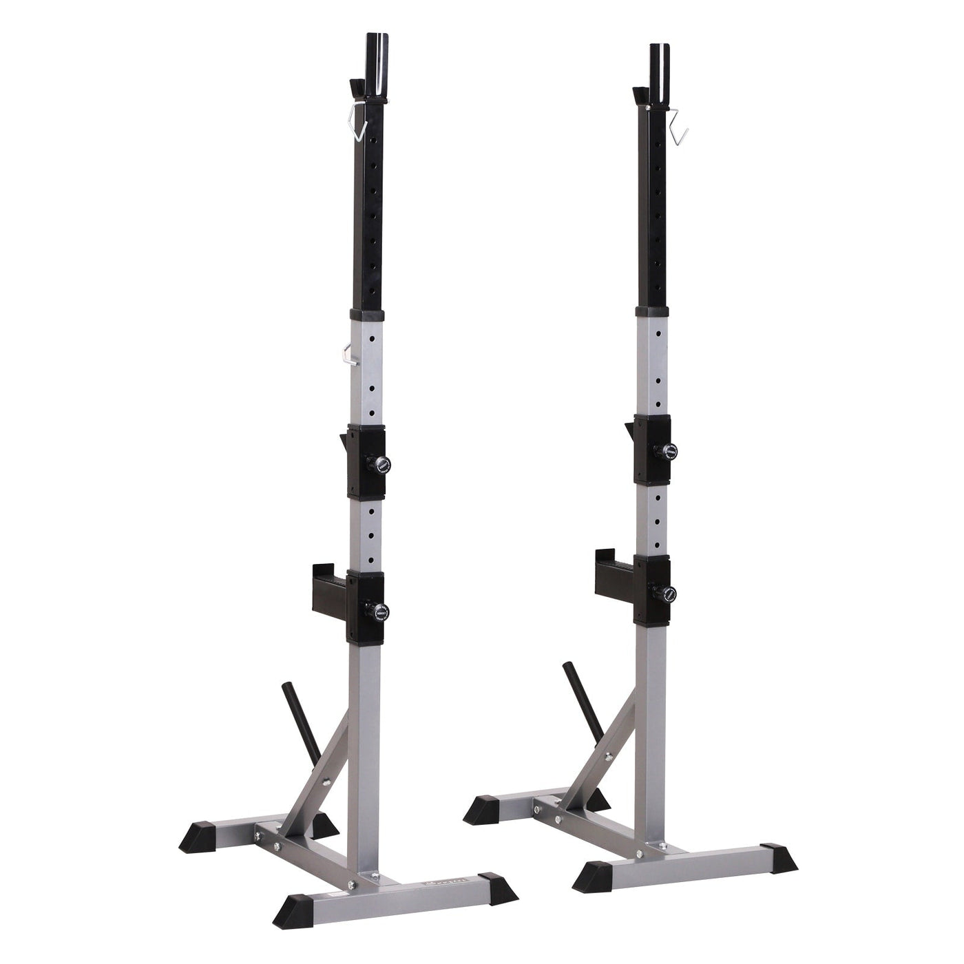 Soozier Steel 2-piece Height Adjustable Barbell Squat Rack/Bench Press - N/A