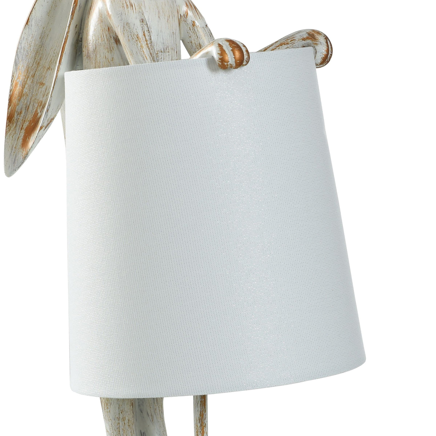 StyleCraft Malta White Washed Light Copper Rabbit Desk Lamp