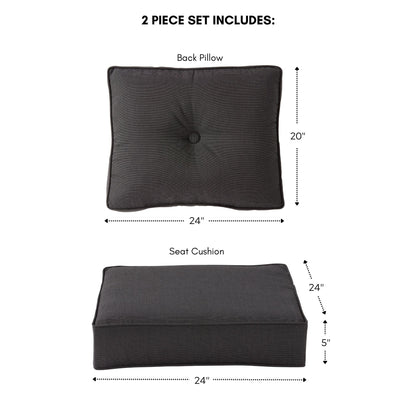 Sunbrella 2-Piece Premium Deep Seat Outdoor Cushion Set