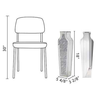 Tall Crushed Diamond Floor Vase