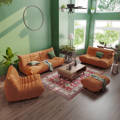 Teddy Velvet Sofa Bean Bag Couch Sets