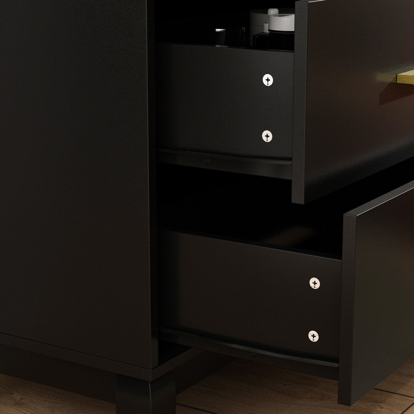 Timechee 6 Drawer 47.2''W Double Dresser Solid Wood Legs Lacquer Chest