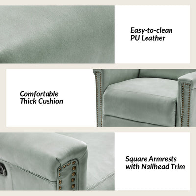 Tobias Traditional Swivel And Rocker Power Recliner Set of 2 by HULALA HOME