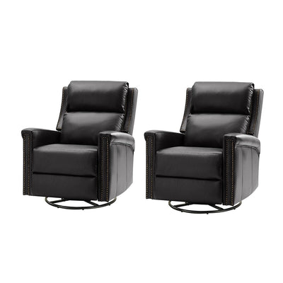 Tobias Traditional Swivel And Rocker Power Recliner Set of 2 by HULALA HOME