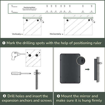 TokeShimi Modern Metal Frame Bathroom Vanity Wall Mirror