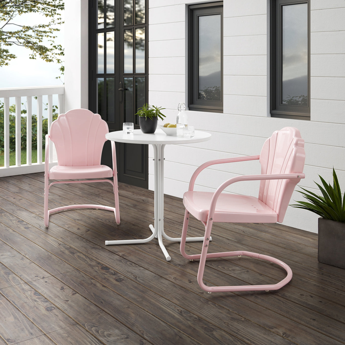 Crosley Tulip 3Pc Outdoor Bistro Set - 98 W x 29 D x 32.88 H