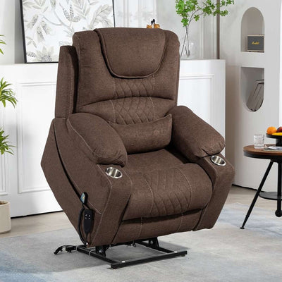 Upgraded Flagship Dual Motor Independent Control Oversized 180¡ã Lay Flat Power Lift Recliner Chair