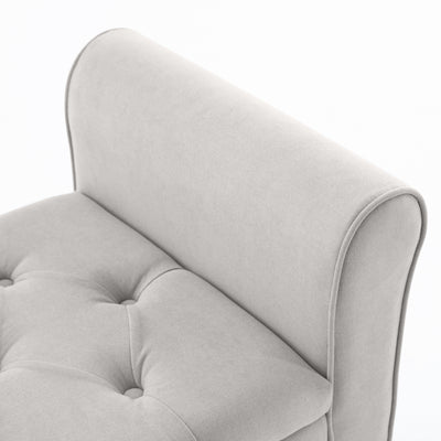Upholstered Storage Bench Arm Bench Entryway Bench with Tufted Flip Top 50.4 Inches