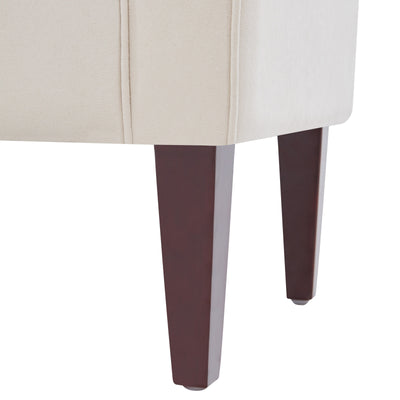 Upholstered Storage Bench Arm Bench Entryway Bench with Tufted Flip Top 50.4 Inches