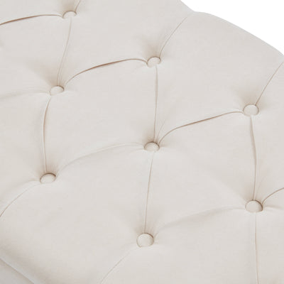 Upholstered Storage Bench Arm Bench Entryway Bench with Tufted Flip Top 50.4 Inches