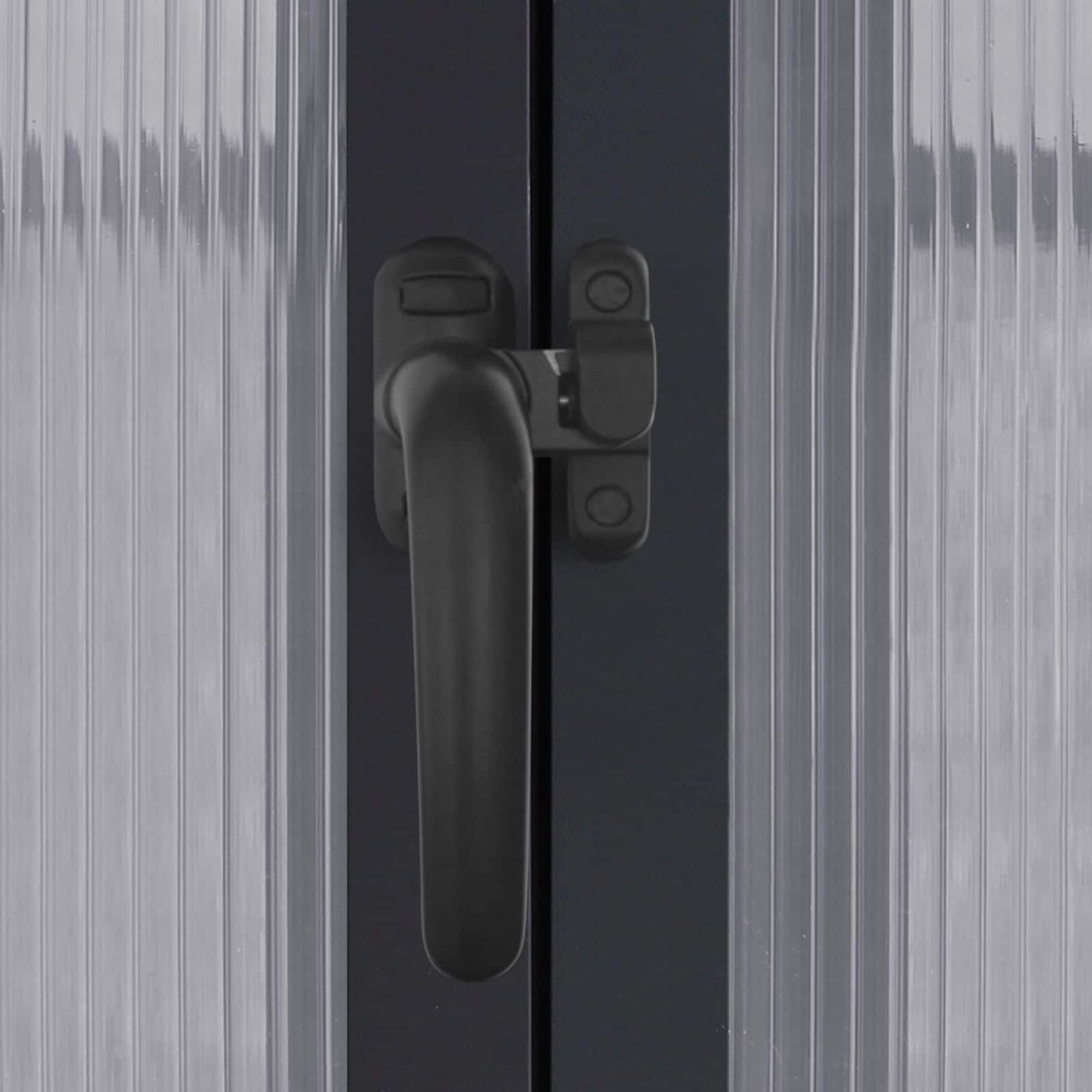 VEIKOUS Aluminum Walk-In Garden Greenhouse Kit with Adjustable Roof Vent and Lockable Door Grey