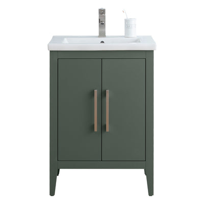 Vanity Art 20 or 24 or 30 Single Sink Bathroom Vanity Cabinet with Ceramic Top
