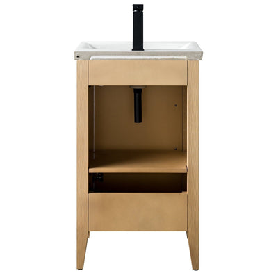 Vanity Art 20 or 24 or 30 Single Sink Bathroom Vanity Cabinet with Ceramic Top