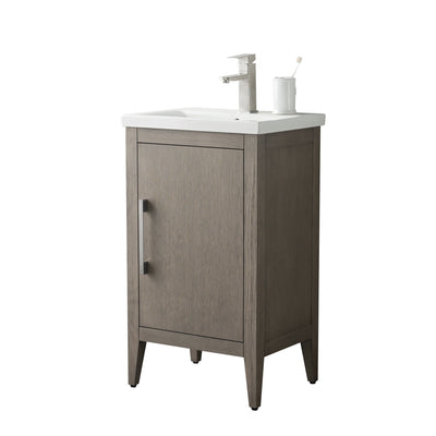 Vanity Art 20 or 24 or 30 Single Sink Bathroom Vanity Cabinet with Ceramic Top