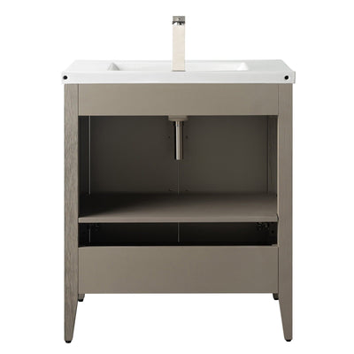 Vanity Art 20 or 24 or 30 Single Sink Bathroom Vanity Cabinet with Ceramic Top