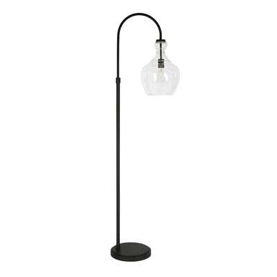 Verona Arc Floor Lamp with Glass Shade