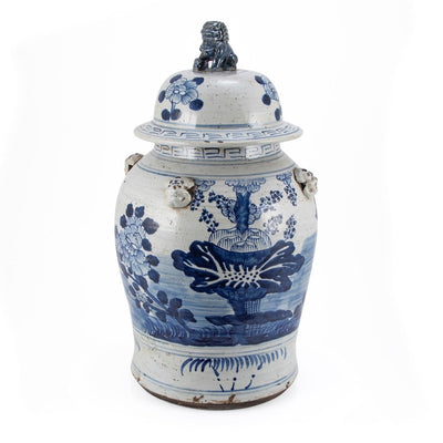 Vintage Temple Jar Four Season Plants - Large