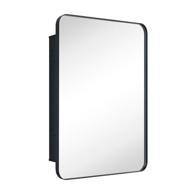 TEHOME WH Recessed Framed Medicine Cabinet with Mirror and Adjustable Shelves