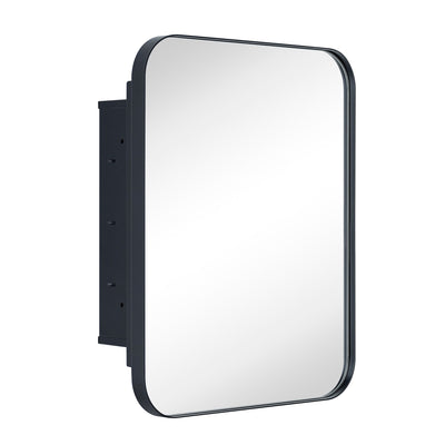 TEHOME WH Recessed Framed Medicine Cabinet with Mirror and Adjustable Shelves