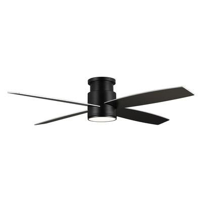 WINGBO 44/52 Inch Flush Mount DC Ceiling Fan with Lights and Remote, 4 Reversible Blades