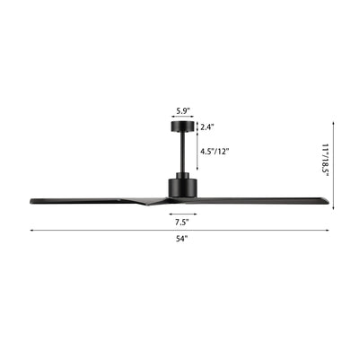 WINGBO 54 Inch DC Motor Indoor Ceiling Fan without Lights - N/A
