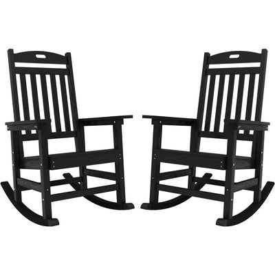 WINSOON All Weather Outdoor Rocking Chair, Set of 2