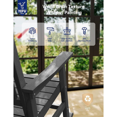 WINSOON All Weather Outdoor Rocking Chair, Set of 2